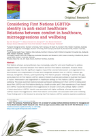 Considering First Nations LGBTIQ+ identity in anti-racist healthcare: Relations between comfort in healthcare, microaggressions and wellbeing
