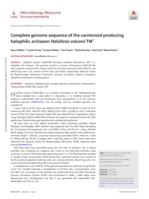 Complete genome sequence of the carotenoid producing halophilic archaeon Haloferax volcanii TMT