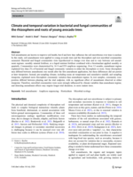 Climate and temporal variation in bacterial and fungal communities of the rhizosphere and roots of young avocado trees