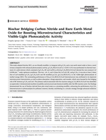 Biochar Bridging Carbon Nitride and Rare Earth Metal Oxide for Boosting Microstructural Characteristics and Visible‐Light Photocatalytic Activity