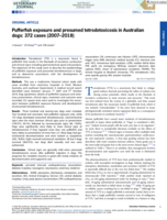 Pufferfish exposure and presumed tetrodotoxicosis in Australian dogs: 372 cases (2007-2018)