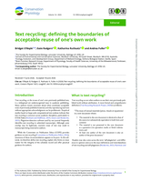 Text recycling: defining the boundaries of acceptable reuse of one's own work