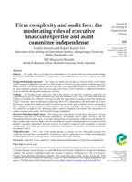 Firm complexity and audit fees: the moderating roles of executive financial expertise and audit committee independence