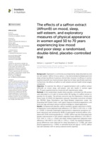 The effects of a saffron extract (Affron®) on mood, sleep, self-esteem, and exploratory measures of physical appearance in women aged 50 to 70 years experiencing low mood and poor sleep: a randomised, double-blind, placebo-controlled trial