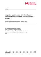 Integrating species pools, dark diversity and functional trait frameworks to assess vegetation recovery