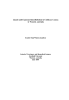 Giardia and cryptosporidium infection in childcare centres in Western Australia
