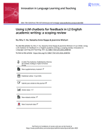 Using LLM chatbots for feedback in L2 English academic writing: a scoping review
