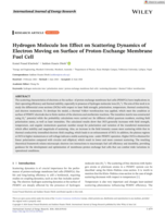 Hydrogen Molecule Ion Effect on Scattering Dynamics of Electron Moving on Surface of Proton-Exchange Membrane Fuel Cell