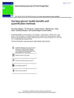 Oat beta-glucan: health benefits and quantification methods