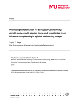 Prioritising Rehabilitation for Ecological Connectivity: A multi-scale, multi-species framework to optimise green infrastructure planning in a global biodiversity hotspot