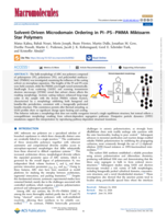 Solvent-Driven Microdomain Ordering in PI-PS-PMMA Miktoarm Star Polymers