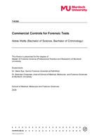 Commercial Controls for Forensic Tests