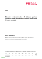 Discursive (re)construction of intimate partner violence in online news media accounts: Stories from Western Australia