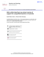 With a little help from my school: stories of support for unqualified teachers in Australia