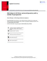 ESG Value in US firms: sectoral dynamics with a COVID-19 perspective ESG Value in US firms: sectoral dynamics with a COVID-19 perspective
