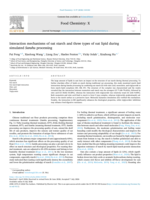 Interaction mechanisms of oat starch and three types of oat lipid during simulated Sanshu processing