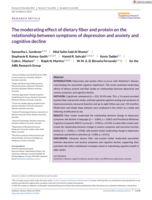The moderating effect of dietary fiber and protein on the relationship between symptoms of depression and anxiety and cognitive decline