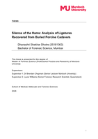 Silence of the Hams: Analysis of Ligatures Recovered from Buried Porcine Cadavers