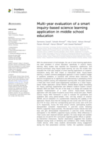 Multi-year evaluation of a smart inquiry-based science learning application in middle school education