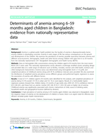 Determinants of anemia among 6-59 months aged children in Bangladesh: evidence from nationally representative data