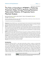 The Role of GeneXpert MTB/RIF in Reducing Treatment Delay Among Multidrug Resistance Tuberculosis Patients: A Propensity Score Matched Analysis