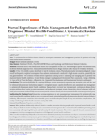 Nurses' Experiences of Pain Management for Patients With Diagnosed Mental Health Conditions: A Systematic Review