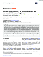 Chronic Sleep Irregularity Is Common, Persistent, and Associated With Poorer Sleep Health