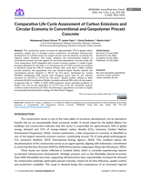 Comparative Life Cycle Assessment of Carbon Emissions and Circular Economy in Conventional and Geopolymer Precast Concrete
