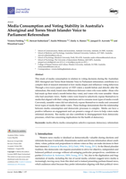 Media Consumption and Voting Stability in Australia’s Aboriginal and Torres Strait Islander Voice to Parliament Referendum