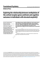Exploring the relationship between methylation of the cortisol receptor genes and brain and cognitive outcomes in individuals with elevated amyloid-β
