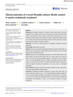 Clinical outcomes of a novel flowable calcium silicate cement in equine endodontic treatment