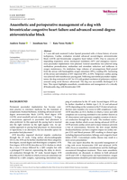 Anaesthetic and perioperative management of a dog with biventricular congestive heart failure and advanced second‐degree atrioventricular block