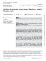 Left heart dimensions in anemic cats and dogs before and after blood transfusion