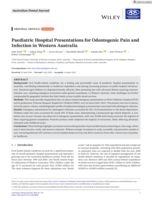 Paediatric Hospital Presentations for Odontogenic Pain and Infection in Western Australia