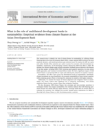 What is the role of multilateral development banks in sustainability: Empirical evidence from climate finance at the Asian Development Bank