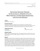 Keystone Epitope Theory: An Ecological Perspective on RNA Viruses, Tumor Immunoediting, and Vaccine Design