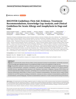 RECOVER Guidelines: First Aid. Evidence, Treatment Recommendations, Knowledge Gap Analysis, and Clinical Guidelines for Acute Allergy and Anaphylaxis in Dogs and Cats