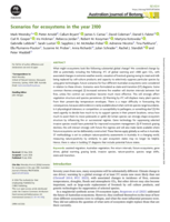 Scenarios for ecosystems in the year 2100