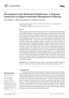 Development of the BioSentinel Health Index: A Proposed Framework to Support Sustainable Management of Marinas