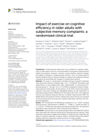 Impact of exercise on cognitive efficiency in older adults with subjective memory complaints: a randomized clinical trial