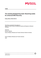 The amazing disappearing swab: Dissolving swabs for enhanced DNA Recovery