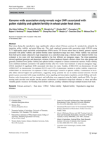 Genome-wide association study reveals major SNPs associated with pollen viability and spikelet fertility in wheat under heat stress