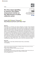 Are they virtue-signalling or sincere? The impact of perceived motives on the effectiveness of online collective action