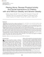Playing Alone: Recess Physical Activity and Social Interactions of Children with and Without Obesity and Severe Obesity