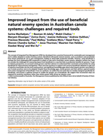 Improved impact from the use of beneficial natural enemy species in Australian canola systems: challenges and required tools