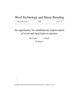 An opportunity for simultaneous improvement of wool and meat traits in Merinos