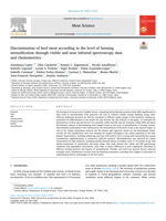 Discrimination of beef meat according to the level of farming intensification through visible and near infrared spectroscopy data and chemometrics