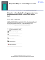 Reflection on Ros Seyd’s ‘breaking down barriers’: from misunderstandings to structural design faults