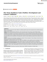 The Nurse Resilience Scale (NuRSe): Development and Content Validation