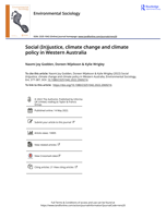 Social (In)justice, climate change and climate policy in Western Australia